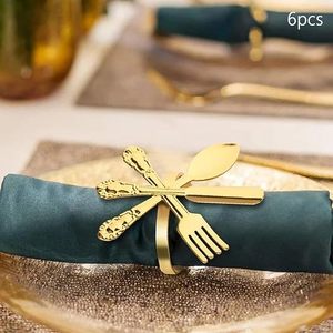 Servilleteros de metal dorado para bodas y Navidad Impresiona a tus invitados con ocasiones especiales - Product Image 4