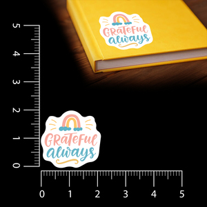 Alta calidad agradecido siempre | Pegatina para álbum de recortes | Troquelado | 2,5x1,5 | Impermeable - Product Image 2
