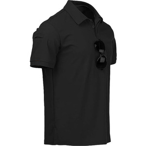 Chemises polo de sport pour hommes en polyester et élasthanne respirant, design OEM - Product Image 2