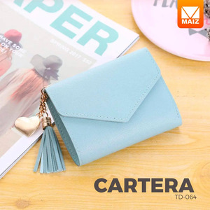 Portefeuille pour femme, porte-cartes, porte-monnaie, fermeture éclair jeune et tendance - Couleurs assorties - Product Image 2
