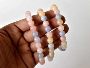 Premium Quality Bulk Selling Morganite Semi Precious Natural Healing 8mm <b>Beaded</b> <b>Bracelet</b> <b>For</b> Meditation Jewelry - Product Image 1