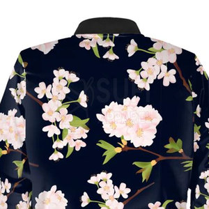 Solid Color Unisex <b>Bomber</b> <b>Jacket</b> Winter Front Logo Printed Casual Outerwear Eco-Friendly Windproof Custom Branding Polyester - Product Image 5