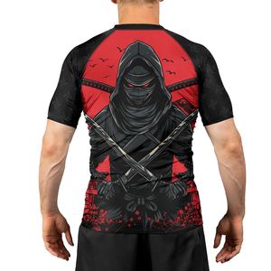 Rashguard de MMA/BJJ de Poliéster/Nailon Transpirable y Antibacteriano, Personalizable con Sublimación de Color OEM y Logotipo Personalizado para Hombre, 220g, Gran Venta - Product Image 6