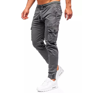 Nouvel arrivage de pantalons de jogging cargo de style décontracté pour hommes automne hiver multi-poches délavées en coton polaire pour entraînement de fitness - Product Image 5