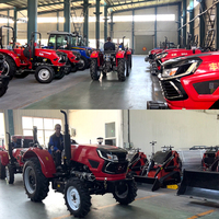 Mini-tracteur agricole compact 4x4 de 25 à 260 CV avec accessoires pour l'agriculture, petit tracteur pour usage agricole