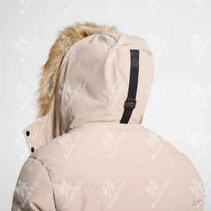 แจ็คเก็ตบอมเบอร์ผู้ชายแบบมีฮู้ด ปรับแต่งได้ ผ้าบุใยฝ้าย น้ำหนัก 500 กรัม กันลม ระบายอากาศ สไตล์ลำลองแบบอเมริกัน - Product Image 4