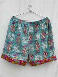 Pantalon taille haute unisexe vintage fait à la main en pur coton Kantha Stitch Patchwork brodé plage et vêtements de nuit - Product Image 2