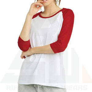 Camiseta de Manga Larga con Cuello Redondo y Estampado Bicolor de Algodón/Poliéster para Mujer, Calidad Premium - Gran Venta - Product Image 3