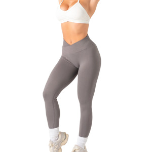 Leggings de yoga décontractés pour femmes, taille haute, été, respirants, sans couture, en coton/fibre de bambou, longueur genou, logo personnalisé OEM, vente chaude - Product Image 1