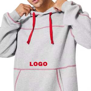 Ensemble de survêtements d'hiver XXL imprimés avec logo personnalisé pour unisexe survêtement de jogging en polaire à points contrastés Survêtements personnalisables - Product Image 2