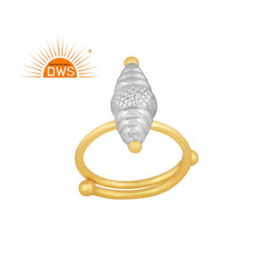 Latest Handmade Design 18K Gold Plated <b>Conch</b> Design Stackable <b>Ring</b> Demi Fine Jewelry Manufacturer - Product Image 1
