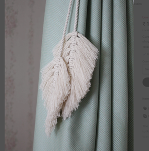 Curtain Jute <b>Tieback</b>..Curtain Holdback..Jute Rope..Window Decor - Product Image 2