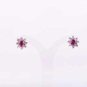 2024 Diseño Topacio blanco natural y rubí Rodio plateado plata 925 pendiente precio de fábrica de alta calidad del fabricante de Tailandia - Product Image 1