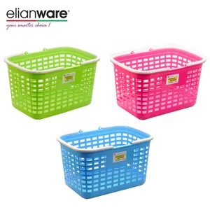 Elianware-cesta de plástico para Guardar las compras, cesta con asa