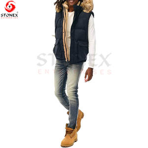 Chaleco acolchado de moda para hombre, elegante cuello levantado con cremallera, ropa de moda hecha de nailon con diseño personalizado - Product Image 3