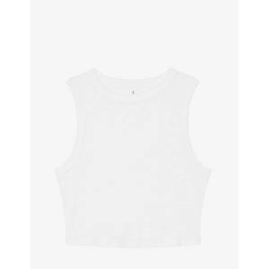 Bella toile femmes Micro côtes Muscle gros haut court Yoga t-shirt pour femmes solide haut de sport à manches courtes chemises de course - Product Image 2