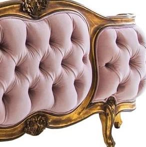 กรอบเตียงกำมะหยี่สไตล์ฝรั่งเศสสีทองทำจากไม้เนื้อแข็งสำหรับเฟอร์นิเจอร์ห้องนอนและเฟอร์นิเจอร์วิลล่า - Product Image 2