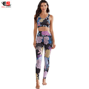 Best Selling 2-Piece Ribbed <b>Yoga</b> Set for Women Plus Size Sublimated Plaid Gym Clothing Fitness Wear Top-Ranked Wholesale - Product Image 3