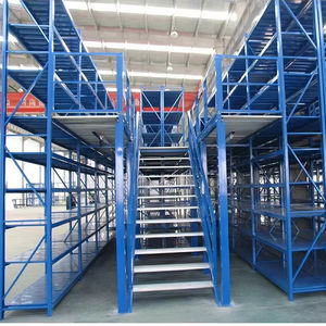 Solusi penyimpanan baja lapisan ganda industri tugas berat kustom rak loteng rak rak susun rak Multi-Level - Product Image 1