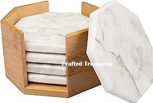 Juego de 6 posavasos redondos de ratán de alta calidad con soporte, Decoración de mesa con incrustaciones de nácar, buen precio de la India - Product Image 5