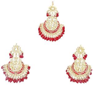 Boucles d'oreilles pendantes géométriques ethniques plaquées or avec strass en cristal et perles, style chandelier, pour femmes, en zinc - Product Image 4
