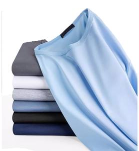 Bangladesh China Factory Price Men's Ice Silk Acetate Short Sleeve <b>T</b> <b>Shirt</b> Slim Fit Solid Color Thin Summer <b>T</b> <b>Shirt</b> - Product Image 1