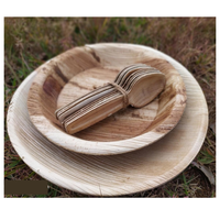 Assiettes en feuilles de palmier en gros du Vietnam Vaisselle jetable écologique fabriquée à partir de feuilles de gaine d'aréca