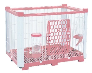Open-Top Trendy Plastic & Metal Pet <b>Cage</b> with Plastic Tray for Rabbits & <b>Dogs</b> - Product Image 2