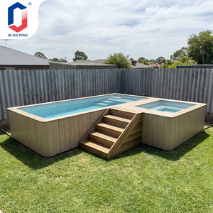 UV Resistant Prefabricated Outdoor <b>Container</b> Swimming Pool <b>Small</b> Corner Combo Above Ground Fiberglass Pool WithCompleteEquipment - Product Image 6