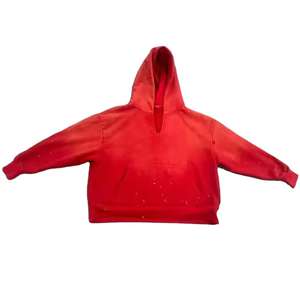 Sudaderas Extra Grandes de Alta Calidad para Hombre, Estilo Desgastado, Lavado Ácido, Decoloración al Sol, Felpa Lisa Teñida para Invierno - Product Image 1