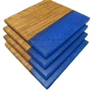 Personalized Best Selling 2024 Wood Resin Best <b>Coasters</b> <b>Drinks</b> Wooden Epoxy Best <b>Coaster</b> Home Kitchen Decoration - Product Image 1