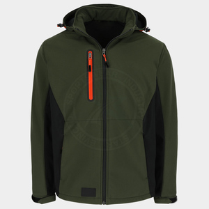 Chaqueta de invierno Softshell de alta calidad, ligera y duradera para hombre, impermeable de alta moda con cierre de cremallera, diseño elegante - Product Image 1