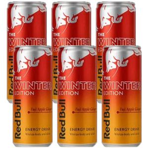 Vente en gros de RedBull Winter Edition Fuji & Ginger Apple Energy Drink 24x250ml, approvisionnement en vrac, faible teneur en sucre, rafraîchissant - Product Image 6