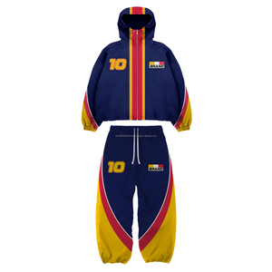 Conjunto Deportivo Personalizado de Alta Calidad, Chaqueta y Pantalones Cortavientos Ligeros, Elásticos y Suaves para Hombre - Product Image 4