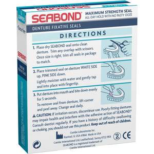 Fijador de Dentaduras Postizas Original Seabond, Sellador, 15 Pares Inferiores, Paquete de 6, Producto para el Cuidado de Dentaduras Postizas - Product Image 2