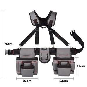 Multi Functional <b>Tool</b> Belt With Adjustable Shoulder Straps And Multiple Pockets For <b>Carpenter</b> Use - Product Image 2