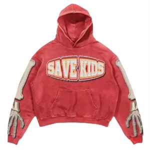 100% algodón hombres sudadera pulóver Sudadera con capucha manga larga forro polar suave cómodo OEM logotipo personalizado soporte - Product Image 2