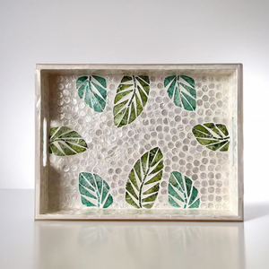 ถาดเสิร์ฟลายเรขาคณิตสีเขียวประดับมุก ใช้กับเครื่องล้างจานได้ เกรดเชิงพาณิชย์ เหมาะสำหรับห้องน้ำ ห้องครัว และห้องนั่งเล่น - Product Image 6