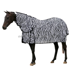 Sábana de malla de cebra de mosca de caballo, manta de caballo ecuestre de cuello de 250GSM, accesorios de alta calidad, el mejor precio al por mayor - Product Image 1