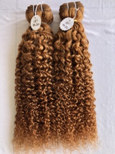 100% Extensions de cheveux vierges de Temple indien 18 ''doux crépus bouclés colorés faisceaux 12A Top Grade Shed-Resistant Machine Double Hair - Product Image 4