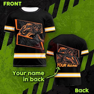 T-shirt de travail de sécurité réfléchissant à haute visibilité pour homme, manches courtes, col rond, solide, conforme à la norme ANSI classe 1, logo personnalisé, extérieur - Product Image 4