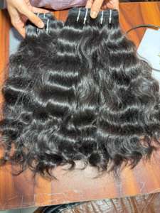 Vente en gros de cheveux humains noirs naturels, vrais cheveux bruts pour femmes, cheveux indiens de haute qualité - Product Image 2