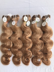 20'' Cambodian Mink Single Donor Remy Hair Exported Indian Temple Virgin <b>Body</b> <b>Waves</b> Bundle Cuticle Alignment 10A Colour #12 - Product Image 6