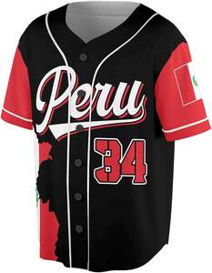 Blank Baseball Jersey for <b>Men</b> Casual Button Down <b>Shirts</b> Short Sleeve Active Team Sports Uniform Custom Name Baseball Jersey - Product Image 2