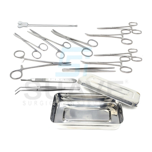 Kit básico de cirugía menor de la mejor calidad, 13 Uds., caja de acero inoxidable, instrumentos quirúrgicos de SUAVE SURGICAL INSTRUMENTS - Product Image 1
