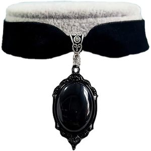Collar gótico Caiguoer de Halloween para mujer, Gargantilla negra, colgante de cristal, joyería de moda para fiestas temáticas de vampiros o regalos - Product Image 6