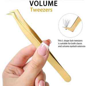 Pinzas de extensión de pestañas de grado profesional para mejores resultados Pinzas de pestañas no corrosivas para un fácil mantenimiento - Product Image 3