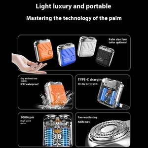 Portable Electric Rotary Shaver Men IPX7 Waterproof Wet/Dry Cordless Beard Trimmer Twin Blade Type-<b>C</b> Replacement - Product Image 5