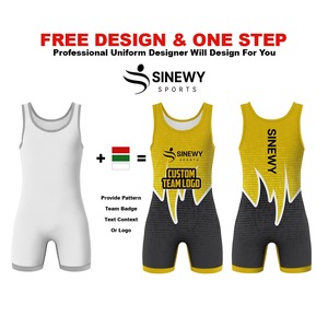 Justaucorps de lutte professionnel pour adultes avec impression de logo personnalisée, tissu extensible, séchage rapide et respirant - Tailles personnalisables - Product Image 4