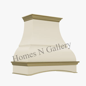 Grand foyer mural en acier inoxydable fait à la main en or pour l'extérieur hotte de cuisine à baldaquin finition attrayante échappement - Product Image 6